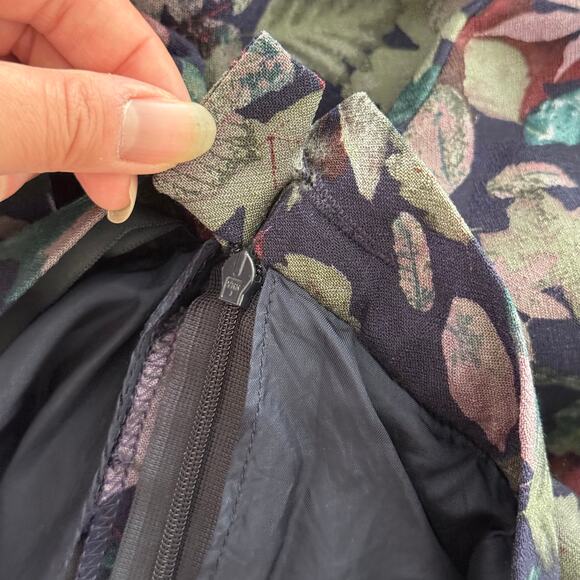 Vintage Geiger Collections Floral Lined Pleated Full Midi Skirt w/ Pockets-30" - Picture 4 of 7